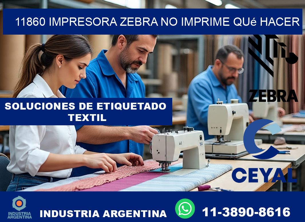 11860 impresora zebra no imprime qué hacer