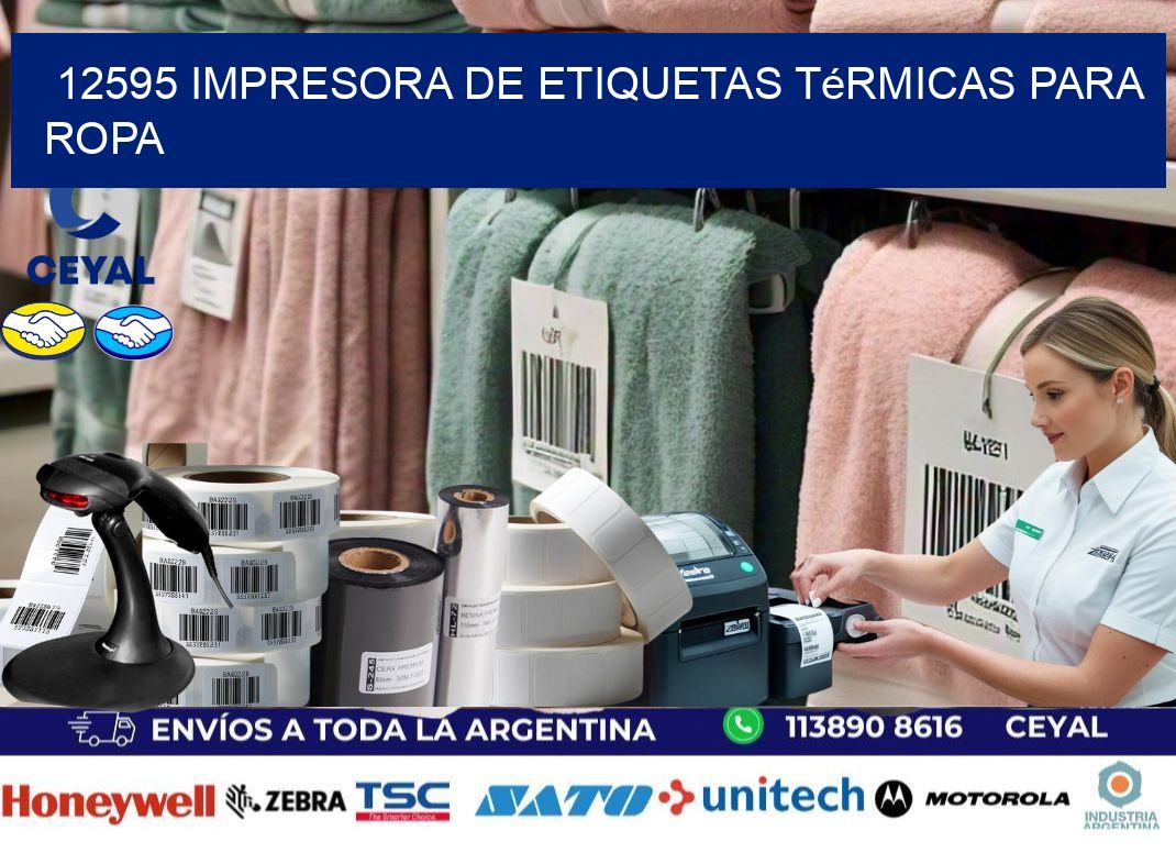 12595 impresora de etiquetas térmicas para ropa