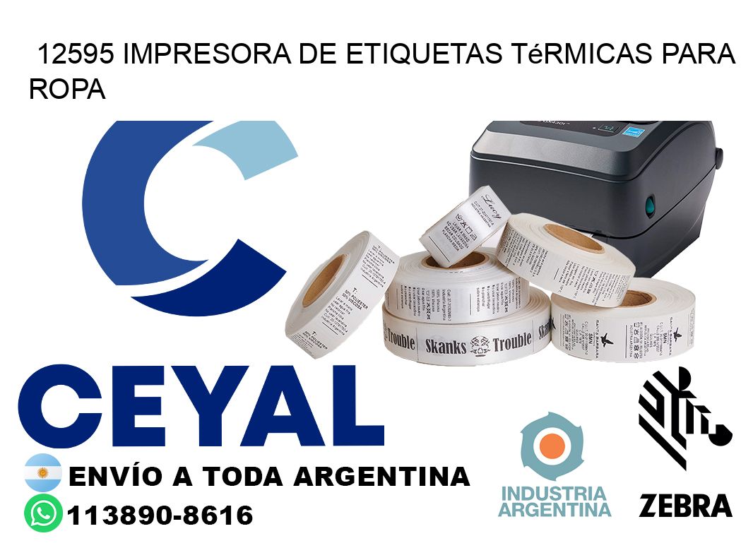 12595 impresora de etiquetas térmicas para ropa