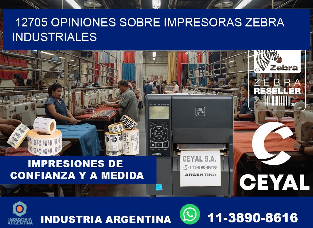 12705 opiniones sobre impresoras zebra industriales
