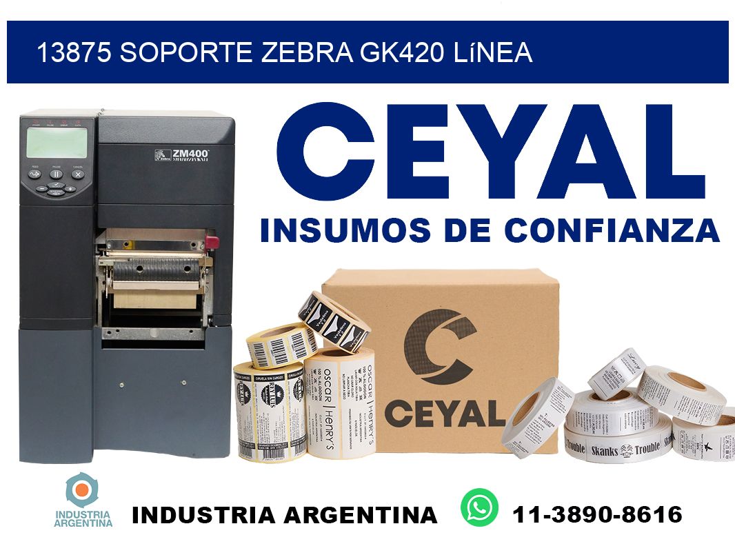 13875 soporte zebra gk420 línea