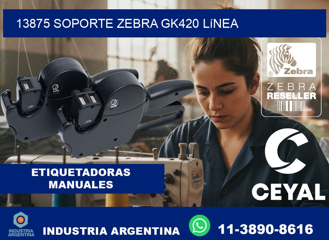 13875 soporte zebra gk420 línea