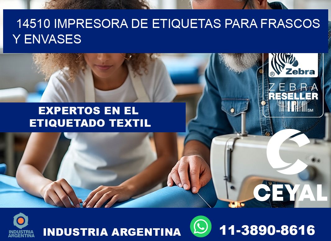 14510 impresora de etiquetas para frascos y envases