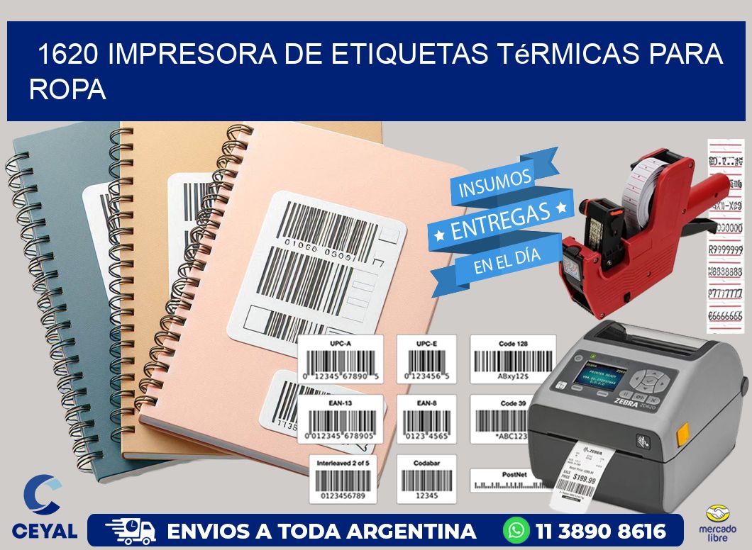 1620 impresora de etiquetas térmicas para ropa