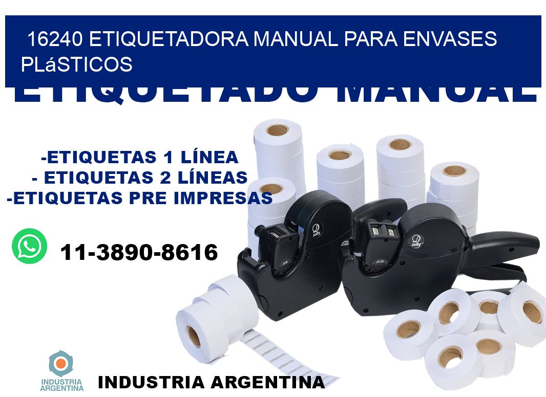 16240 etiquetadora manual para envases plásticos