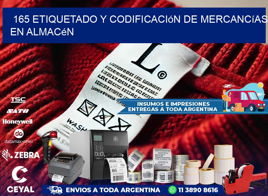 165 Etiquetado y codificación de mercancías en almacén