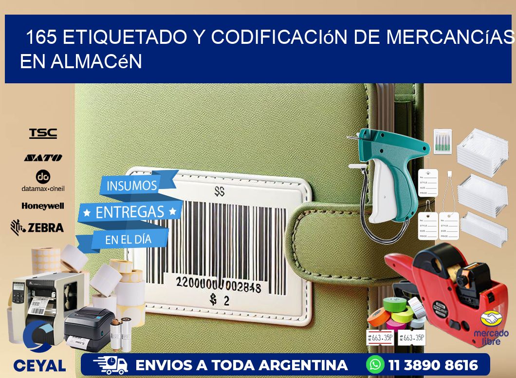 165 Etiquetado y codificación de mercancías en almacén