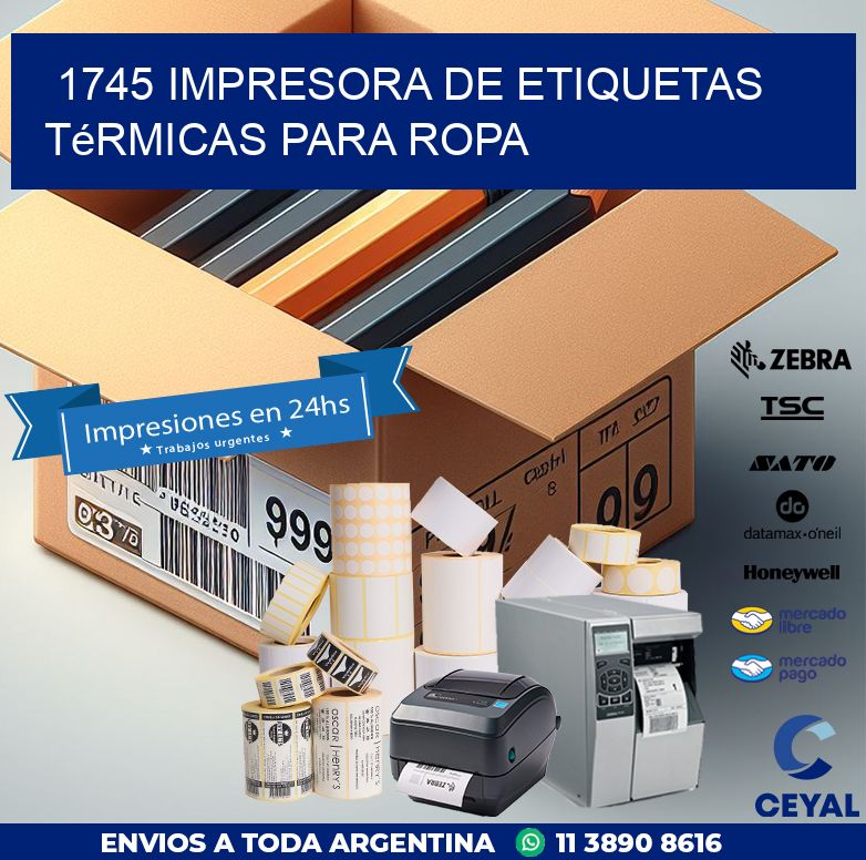 1745 impresora de etiquetas térmicas para ropa