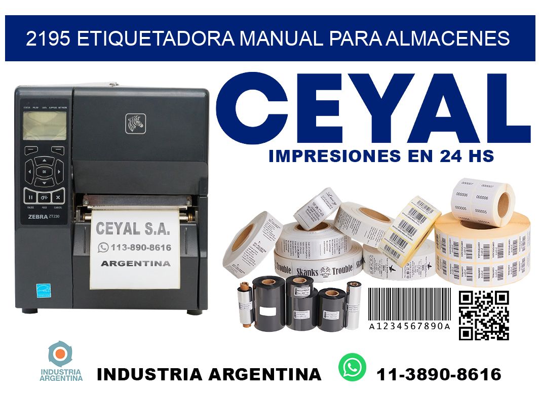 2195 etiquetadora manual para almacenes