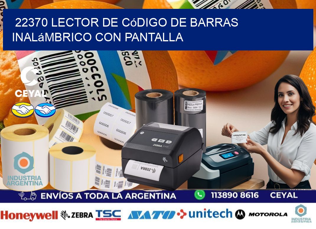 22370 Lector de código de barras inalámbrico con Pantalla