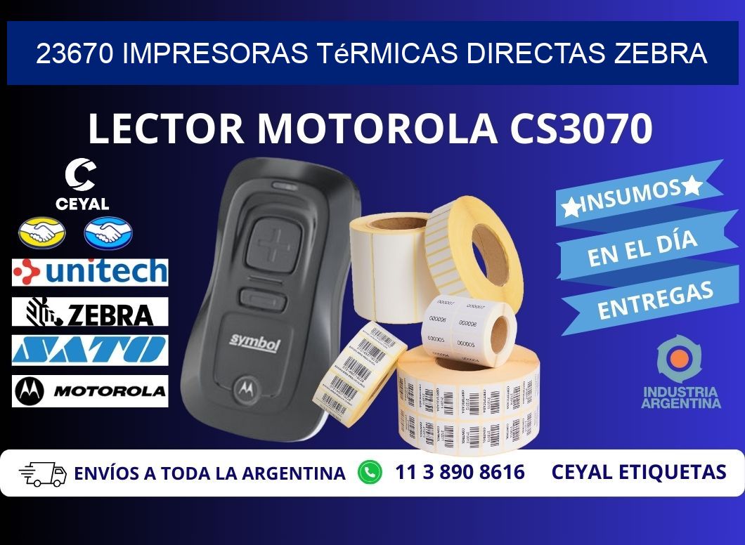23670 impresoras térmicas directas zebra