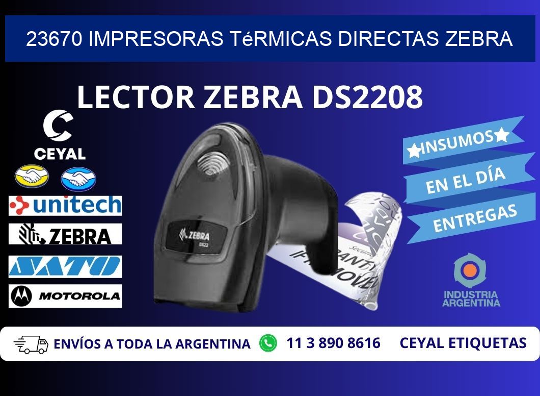 23670 impresoras térmicas directas zebra