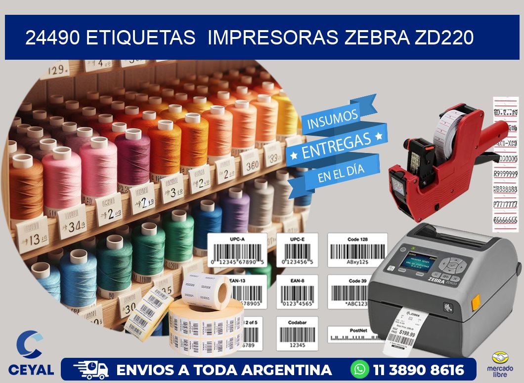 24490 etiquetas  impresoras zebra zd220