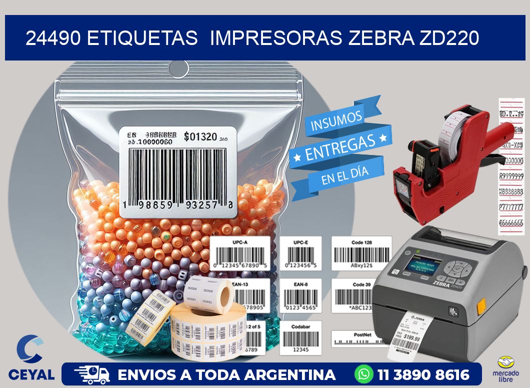 24490 etiquetas  impresoras zebra zd220