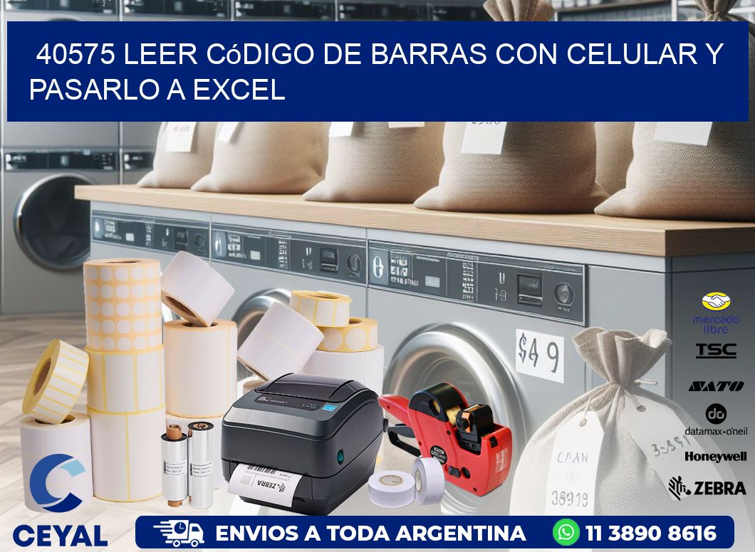 40575 Leer código de barras con celular y pasarlo a Excel