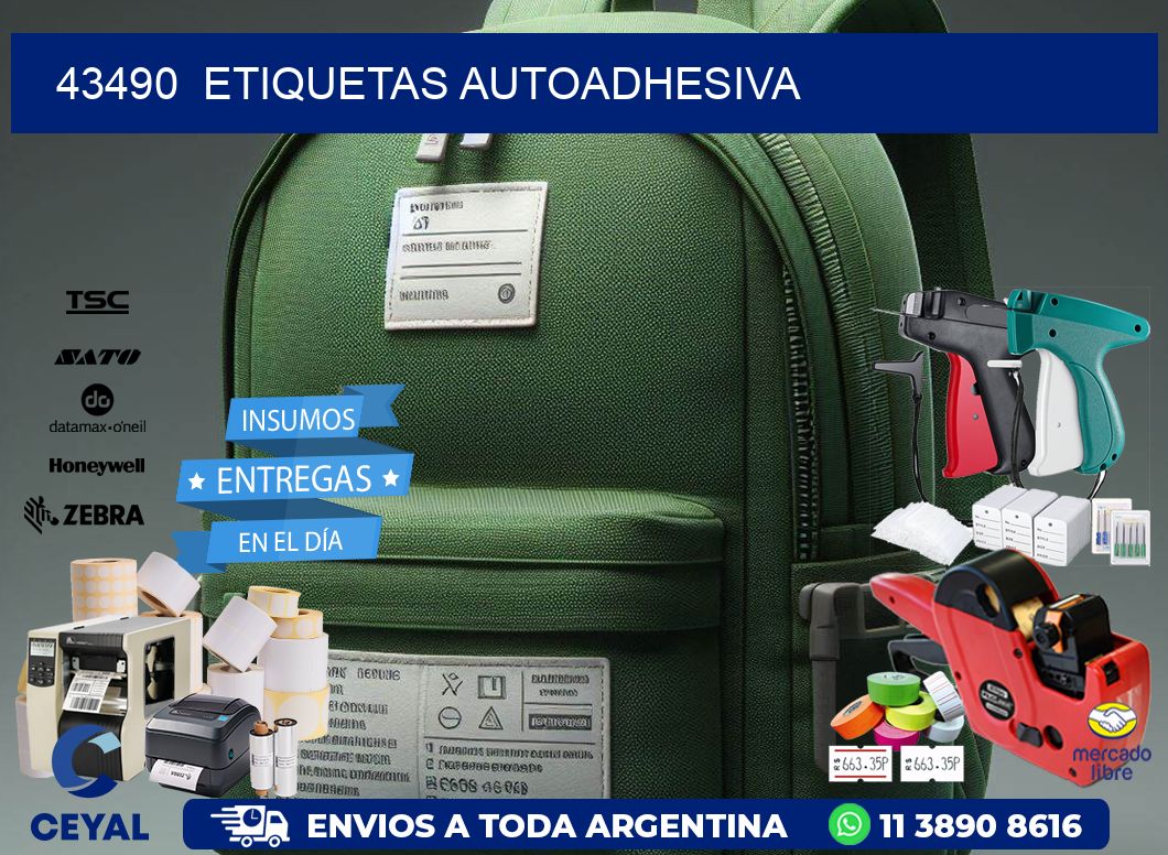 43490  etiquetas autoadhesiva