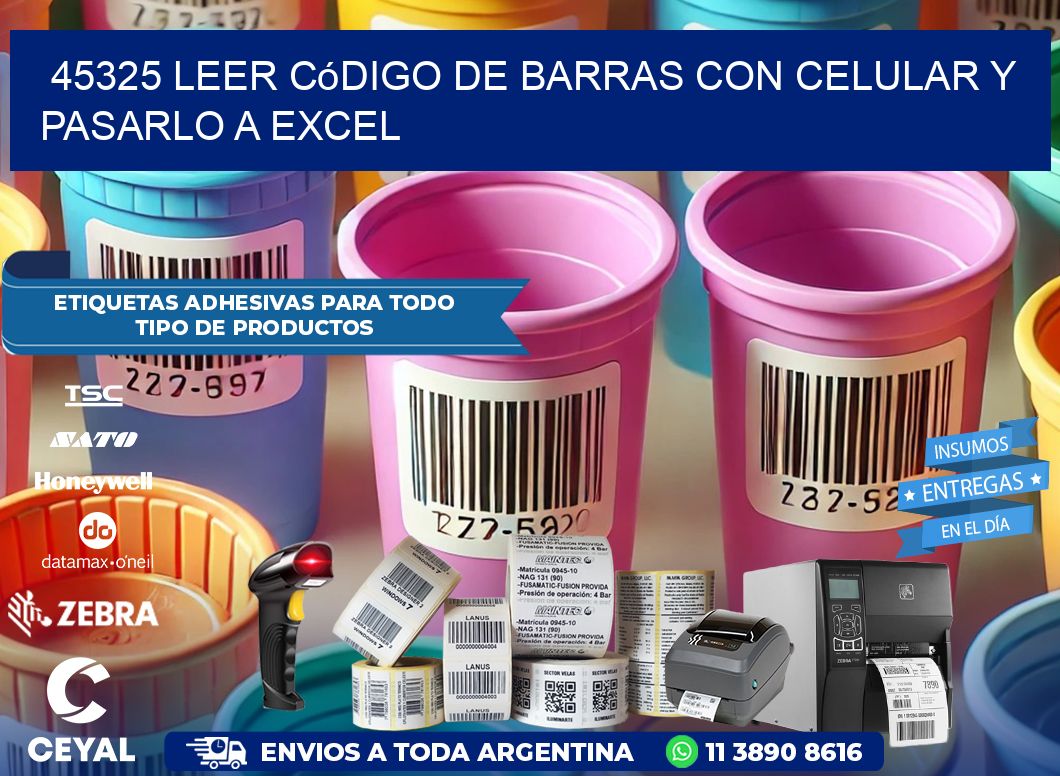 45325 Leer código de barras con celular y pasarlo a Excel