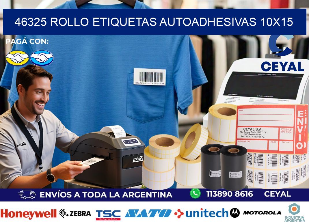 46325 Rollo Etiquetas autoadhesivas 10x15