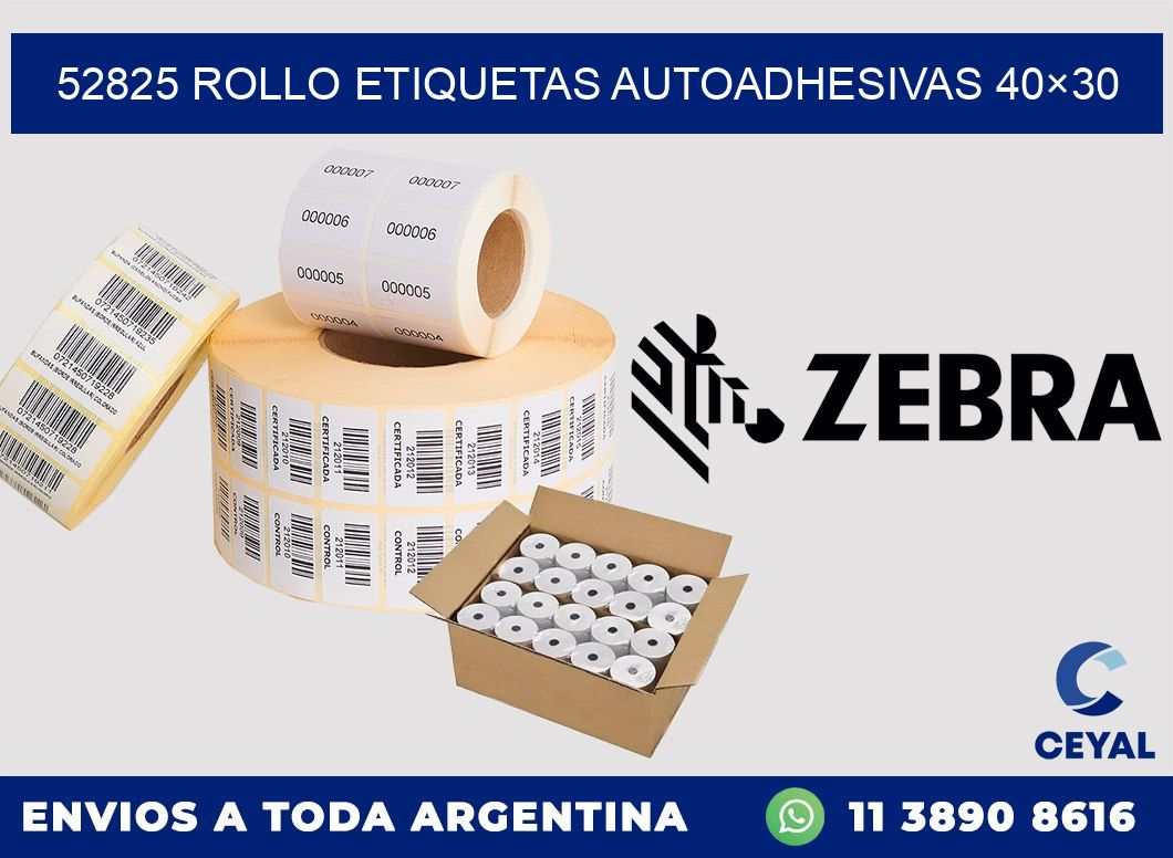 52825 Rollo Etiquetas autoadhesivas 40×30