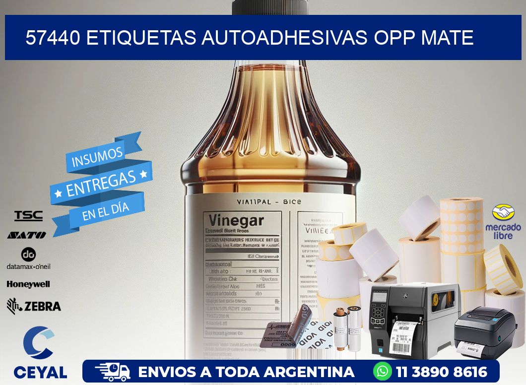 57440 etiquetas autoadhesivas Opp Mate