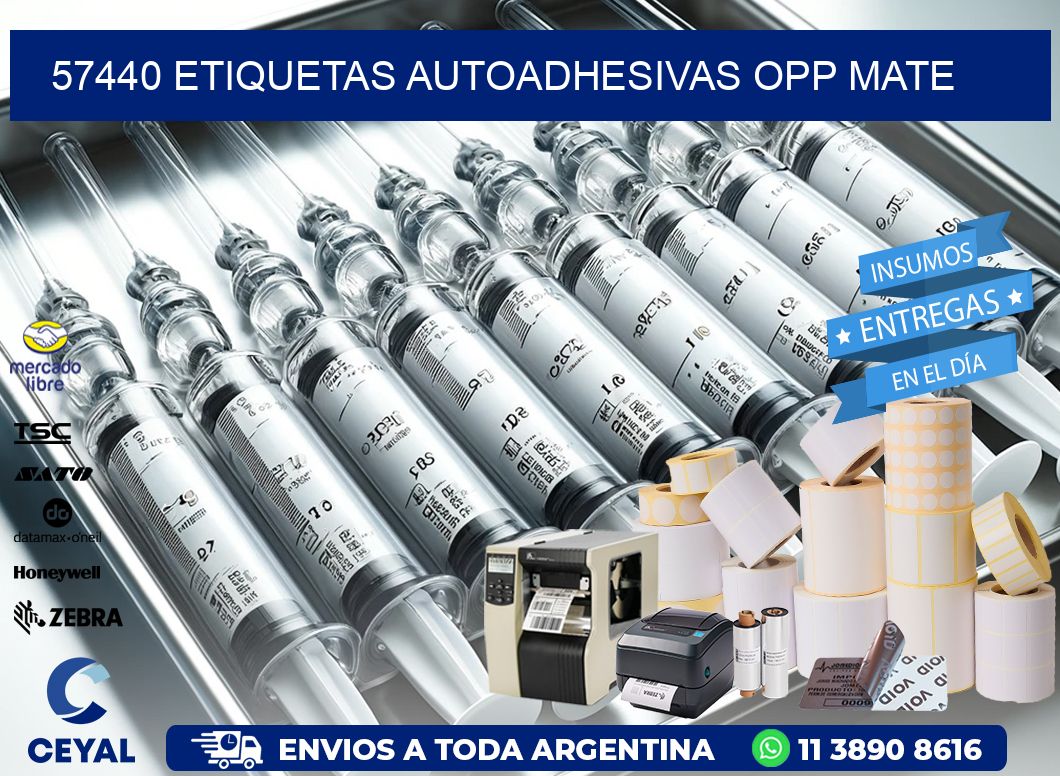 57440 etiquetas autoadhesivas Opp Mate