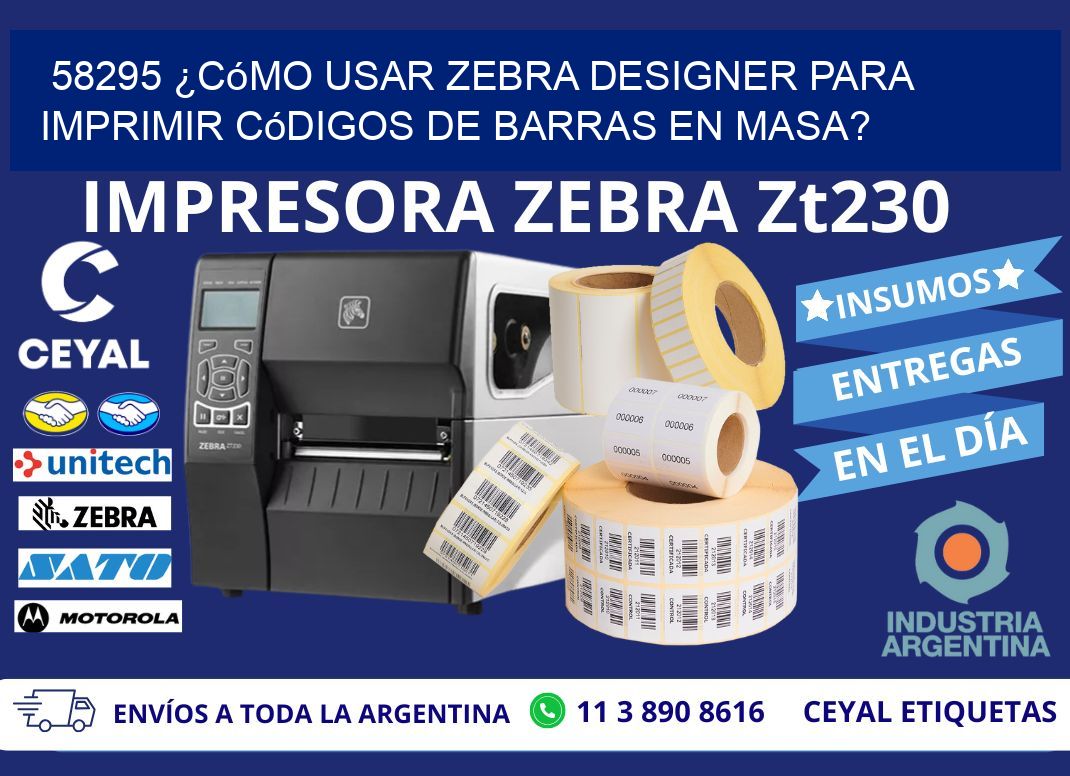 58295 ¿Cómo usar Zebra Designer para imprimir códigos de barras en masa?