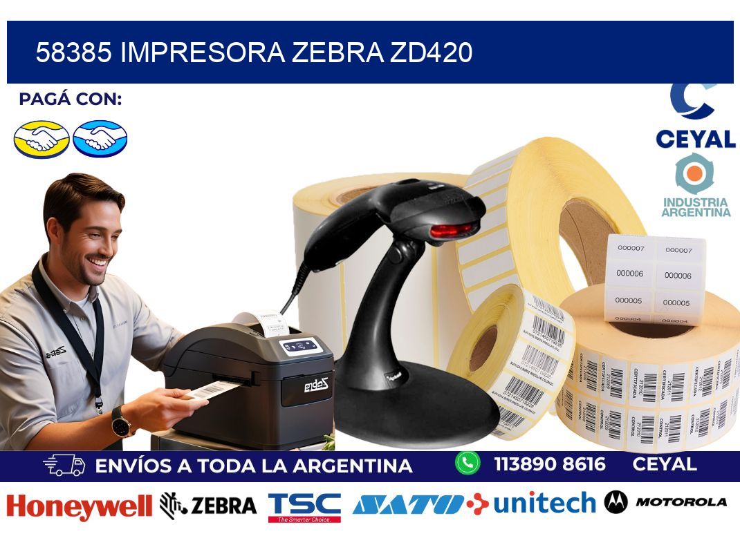 58385 Impresora Zebra ZD420