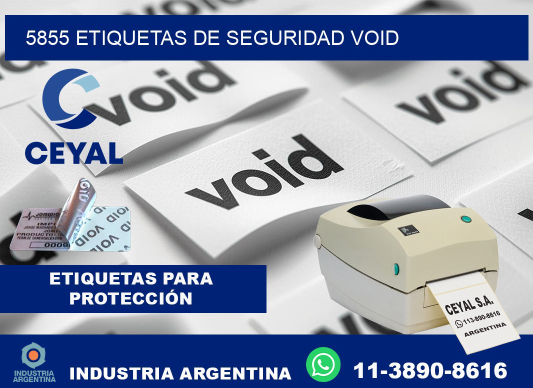 5855 etiquetas de seguridad void