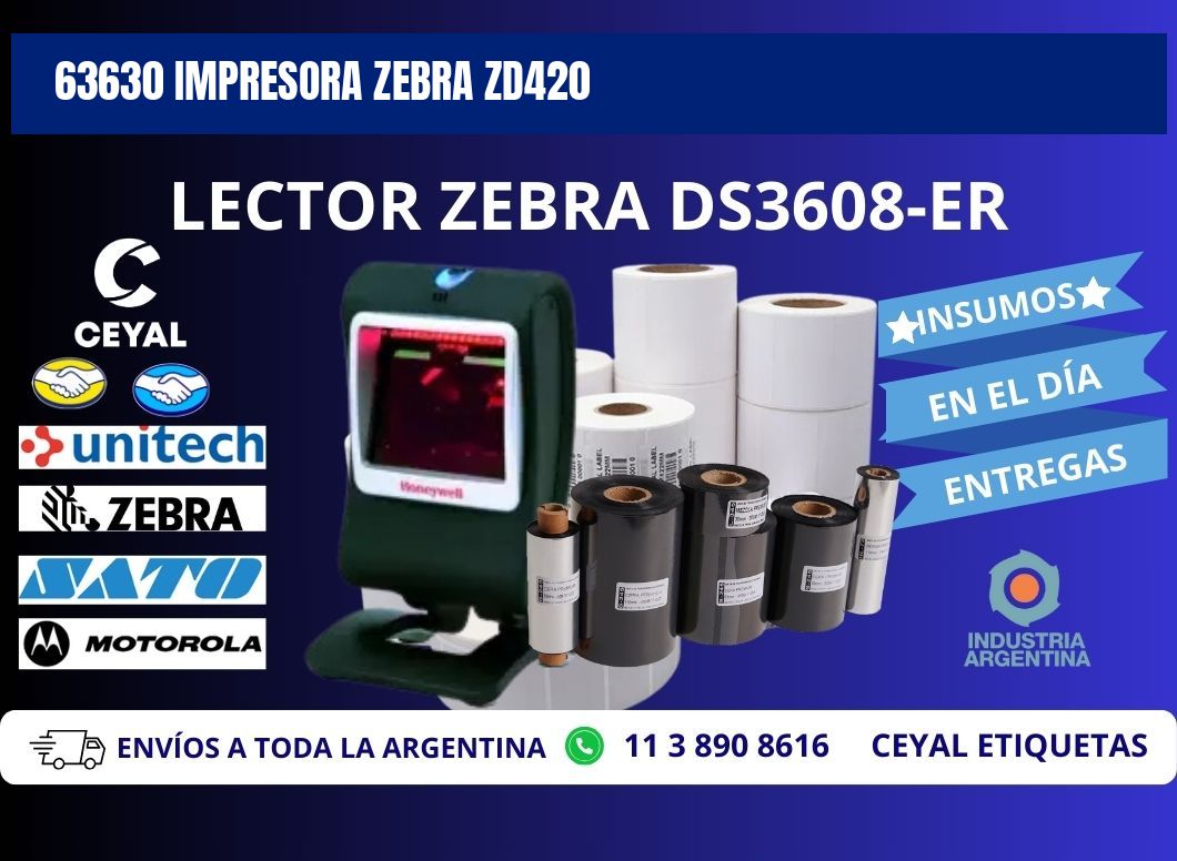 63630 Impresora Zebra ZD420
