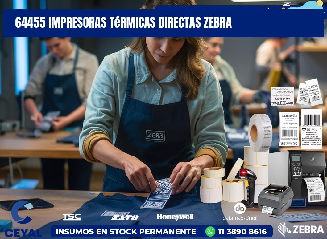 64455 impresoras térmicas directas zebra