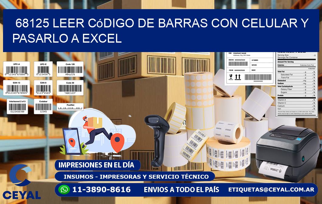 68125 Leer código de barras con celular y pasarlo a Excel