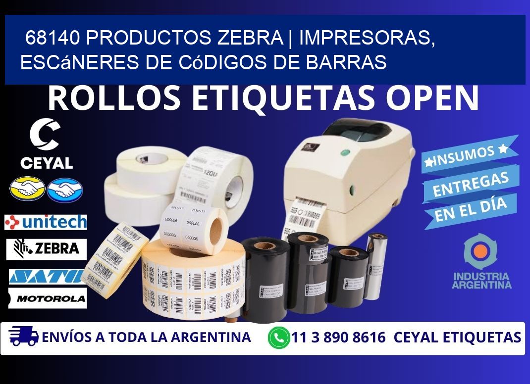 68140 Productos Zebra | Impresoras, escáneres de códigos de barras