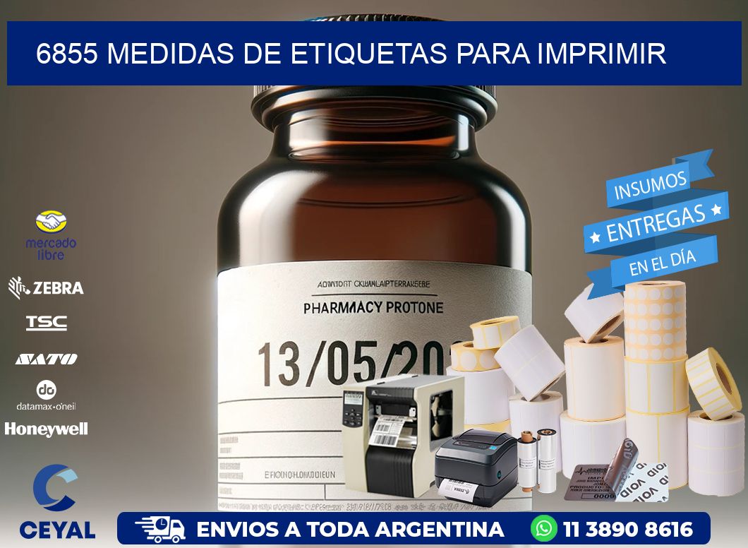 6855 Medidas de etiquetas para imprimir