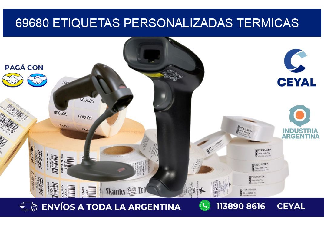 69680 Etiquetas personalizadas termicas