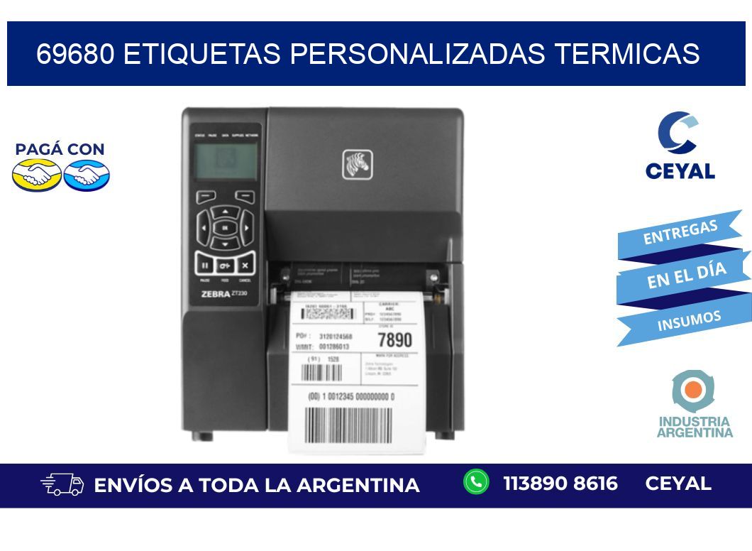 69680 Etiquetas personalizadas termicas