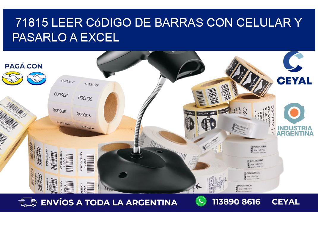 71815 Leer código de barras con celular y pasarlo a Excel