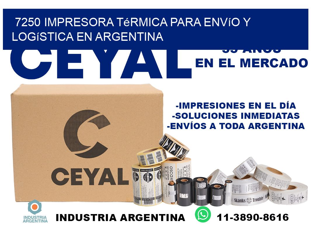 7250 impresora térmica para envío y logística en Argentina