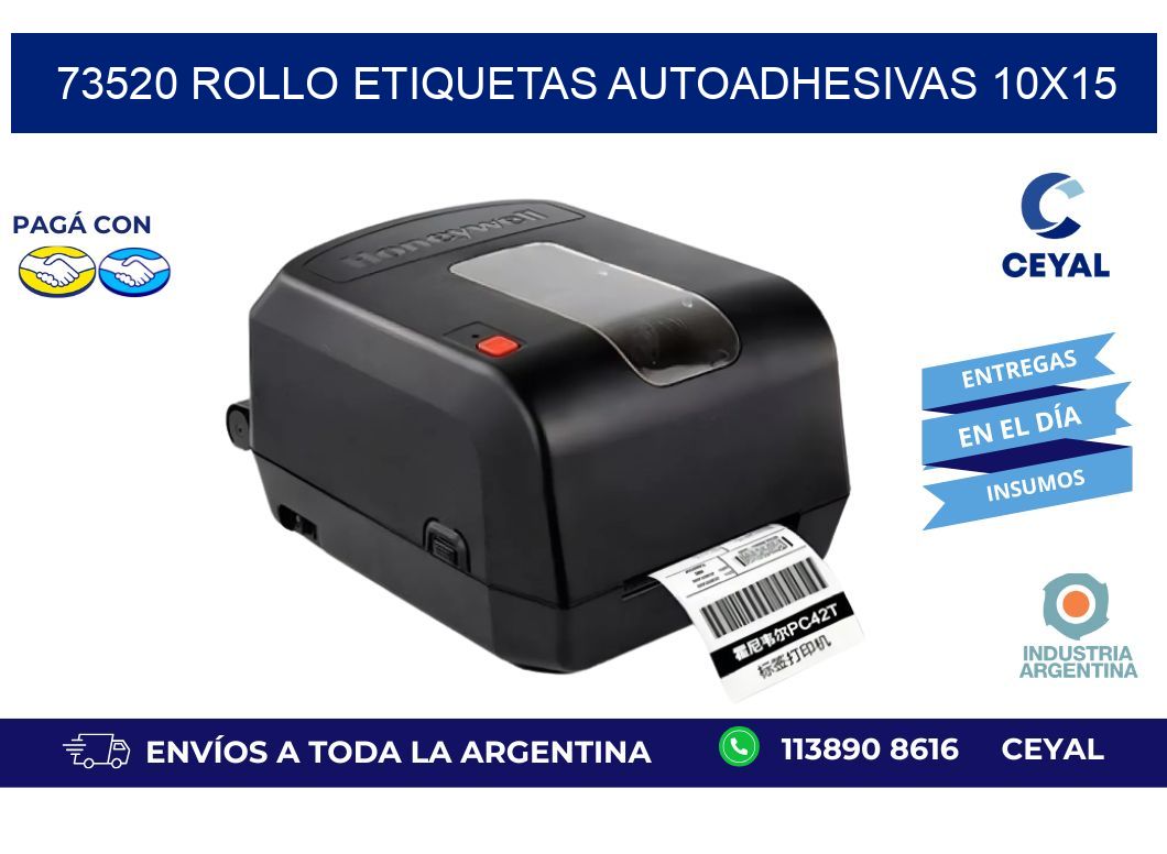 73520 Rollo Etiquetas autoadhesivas 10x15
