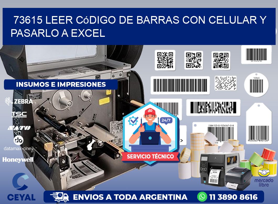 73615 Leer código de barras con celular y pasarlo a Excel