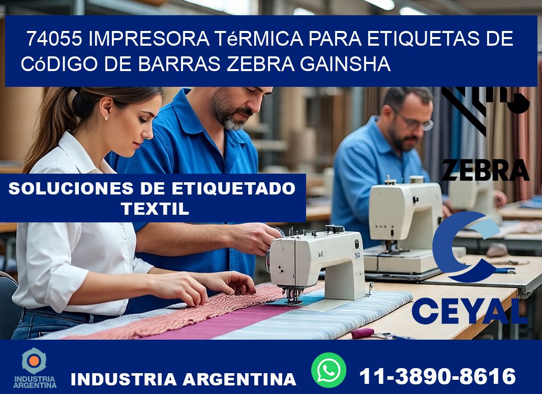 74055 impresora térmica para etiquetas de código de barras Zebra GAINSHA