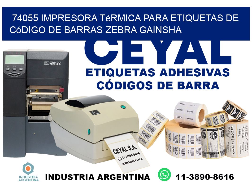 74055 impresora térmica para etiquetas de código de barras Zebra GAINSHA