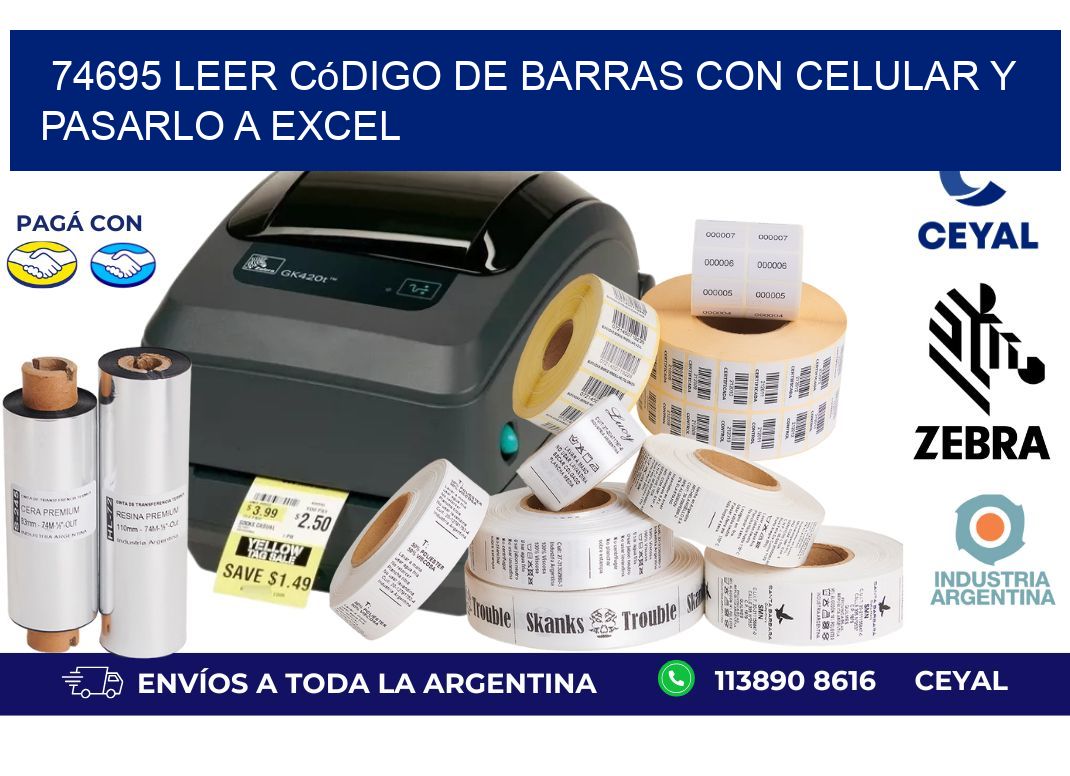 74695 Leer código de barras con celular y pasarlo a Excel