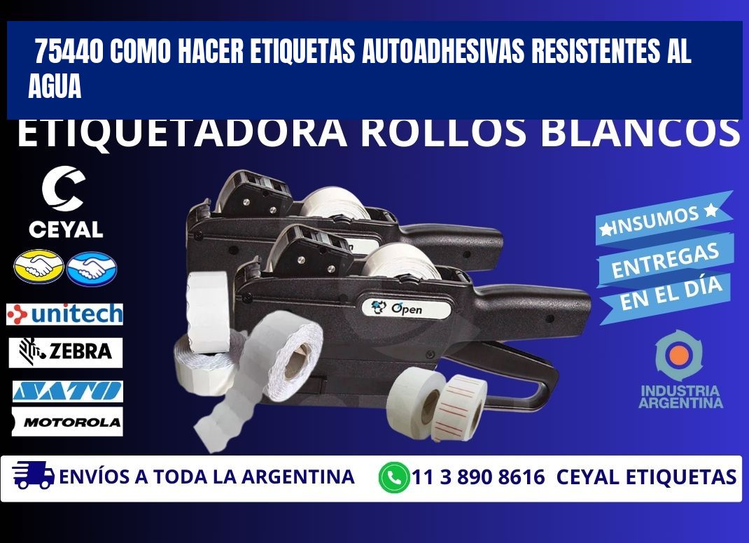 75440 Como hacer etiquetas autoadhesivas resistentes al agua