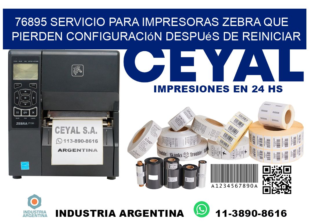 76895 servicio para impresoras zebra que pierden configuración después de reiniciar