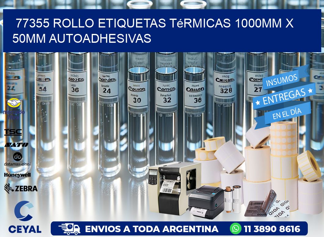 77355 Rollo Etiquetas Térmicas 1000mm X 50mm Autoadhesivas