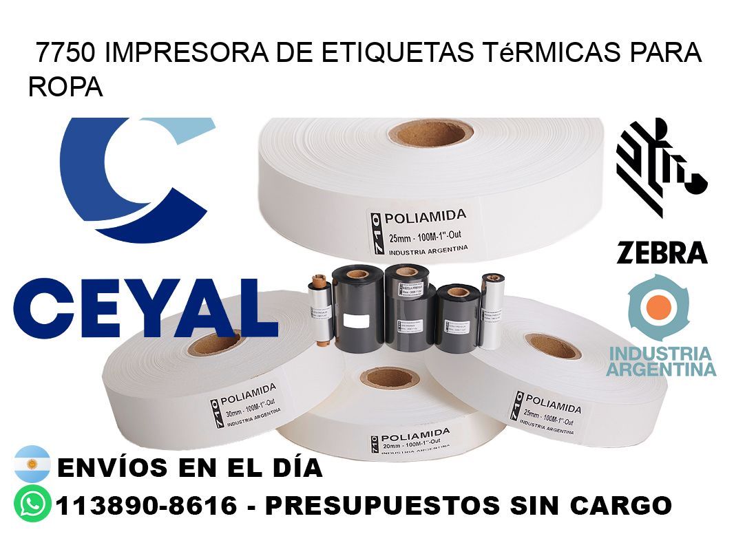 7750 impresora de etiquetas térmicas para ropa