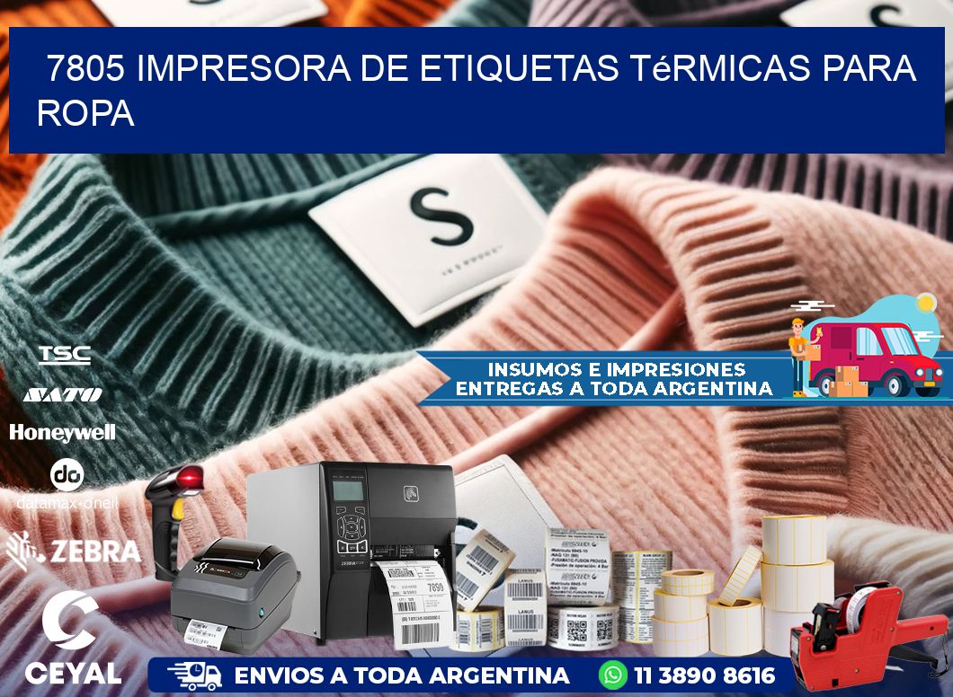 7805 impresora de etiquetas térmicas para ropa