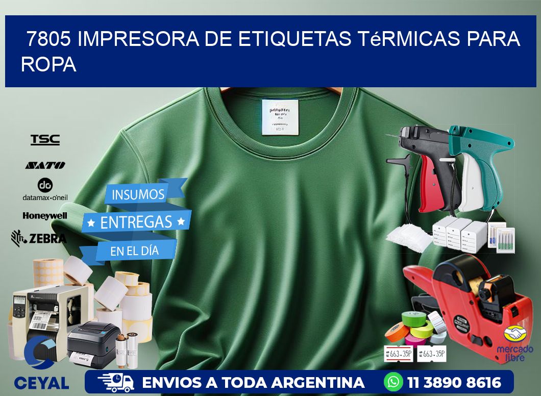 7805 impresora de etiquetas térmicas para ropa
