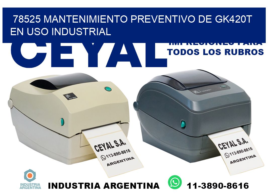 78525 mantenimiento preventivo de gk420t en uso industrial