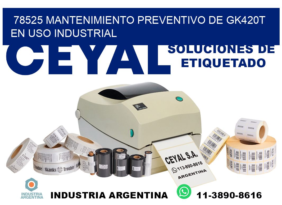 78525 mantenimiento preventivo de gk420t en uso industrial